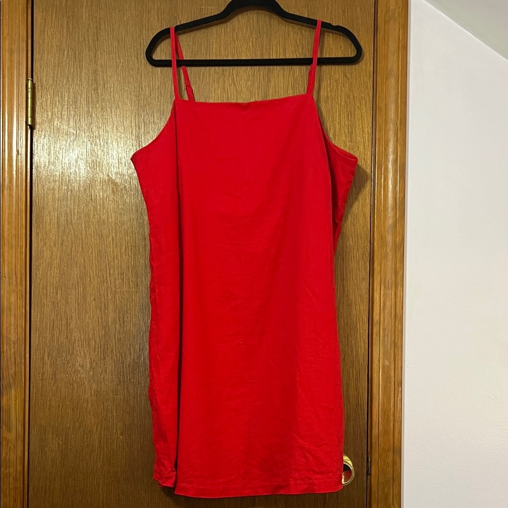 NWT A New Day Red Adjustable Strap Dress Size XXL